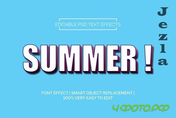 Summer Fun Repeated Text 3D Style