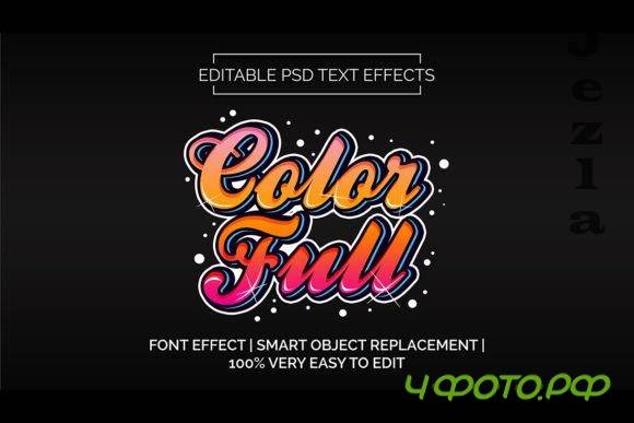Color Full Text Effects Style Premium