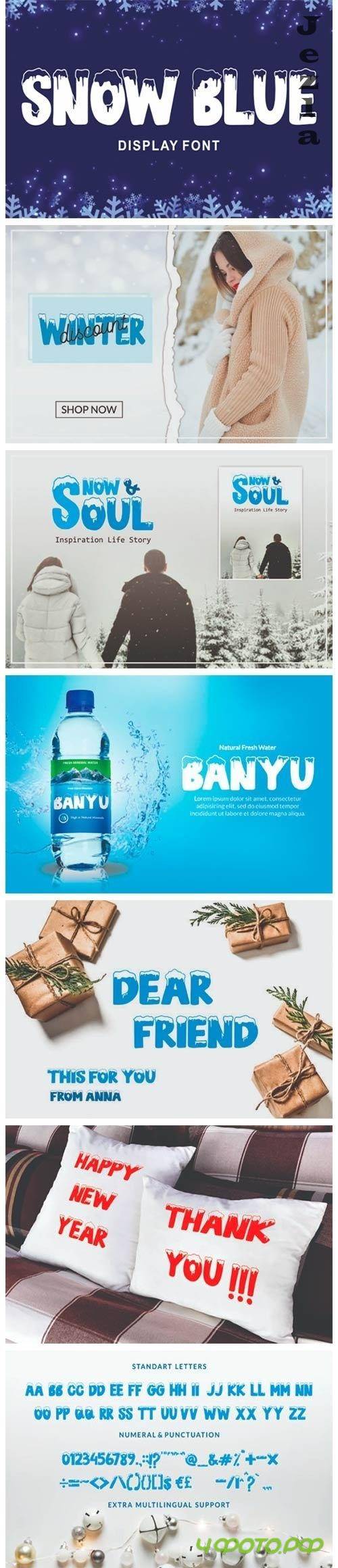 Snow Blue Font