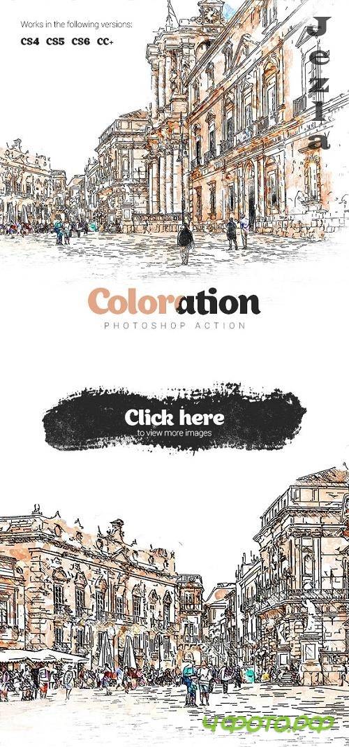 Coloration Photoshop Action 25931273