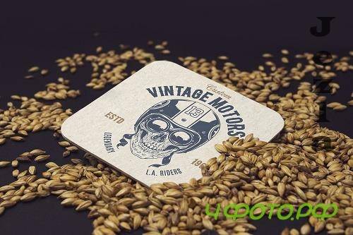 Perspective Square Coaster Mockup - 4823617 Perspective Square Coaster Mockup - 4823617