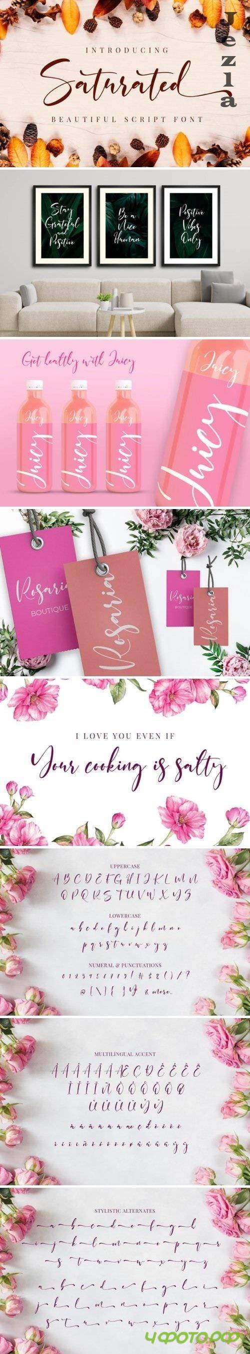 Saturated Font