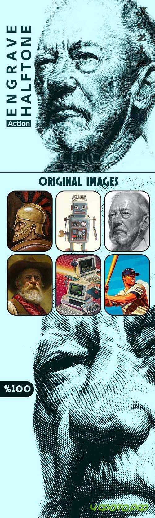 Engrave Halftone Action - 26323796 Engrave Halftone Action - 26323796