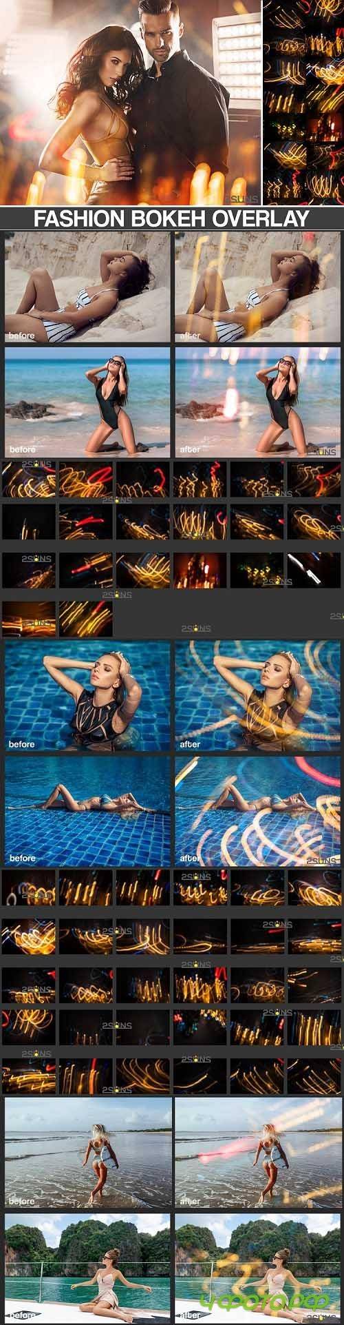Fashion Bokeh overlays, photoshop overlays, Gold party light - 550786