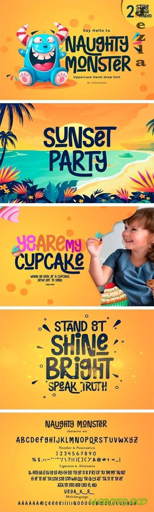 Naughty Monster Font