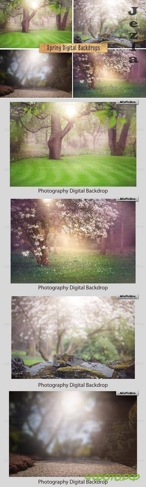 Spring Digital Backdrop - 4858985