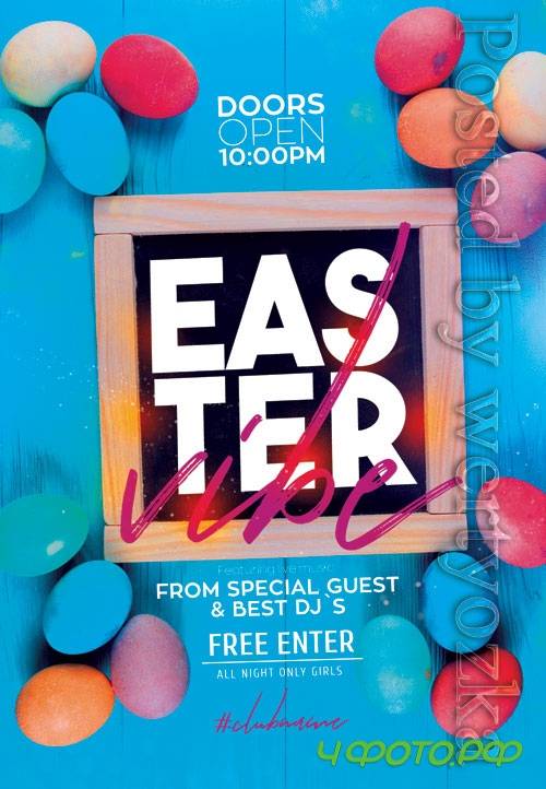 Easter vibe - Premium flyer psd template