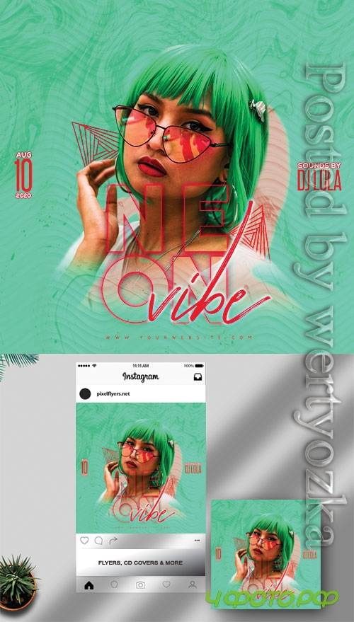 Neon Vibe - Premium flyer psd template