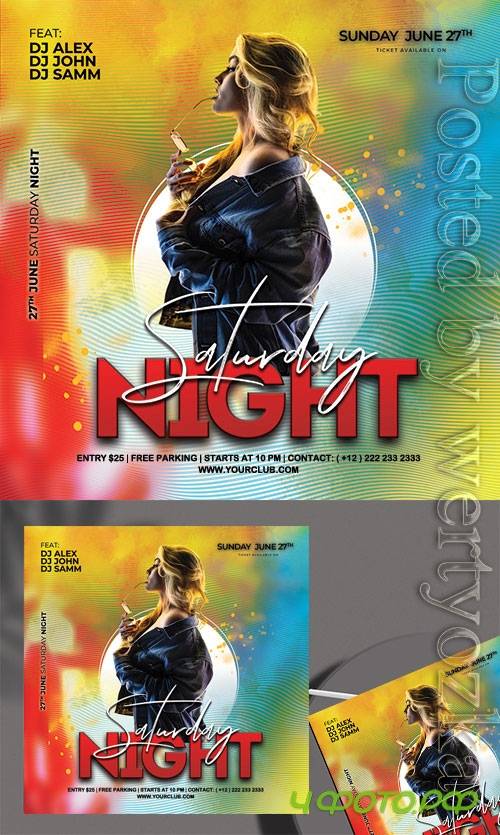 Saturday Night - Premium flyer psd template
