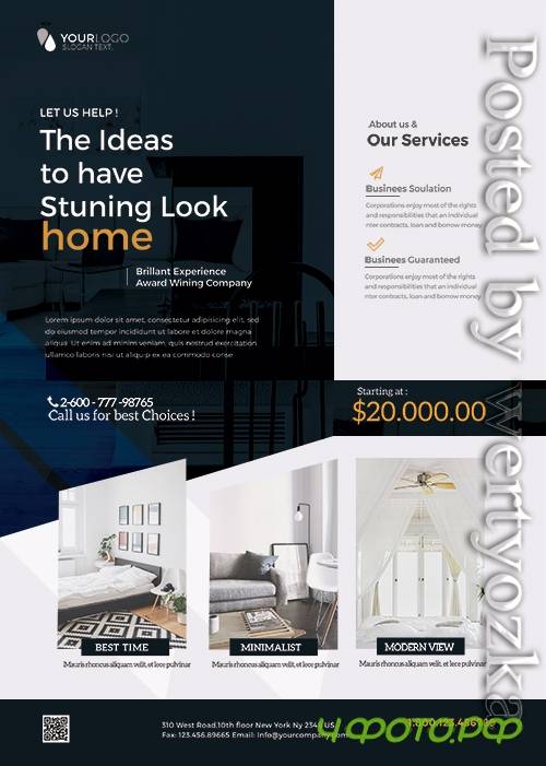 Interior Design and Furniture - Premium flyer psd template