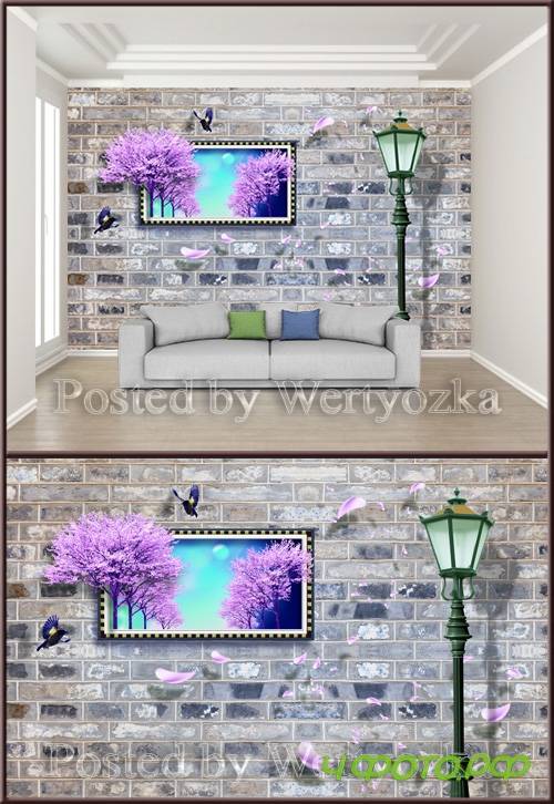 3D psd background wall modern minimalist