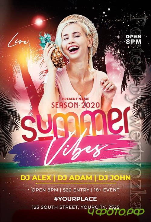 Summer Vibes - Premium flyer psd template
