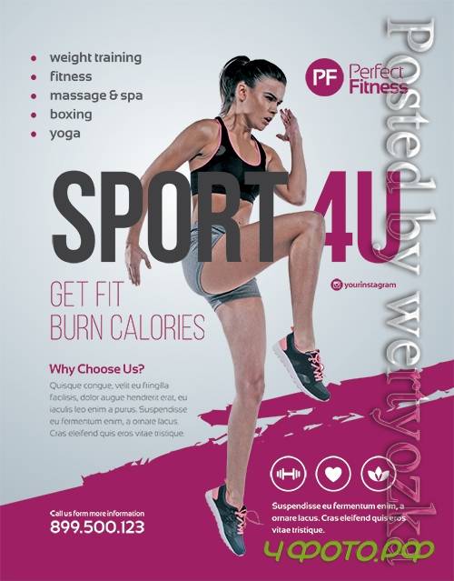 Fitness flyer - Premium flyer psd template