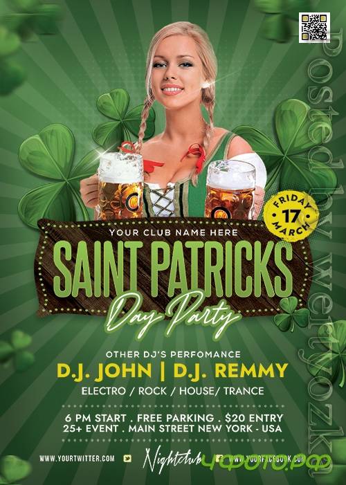 Saint Patricks Day Celebration - Premium flyer psd template