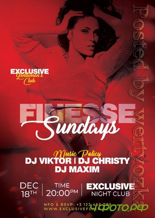 Finesse sundays - Premium flyer psd template