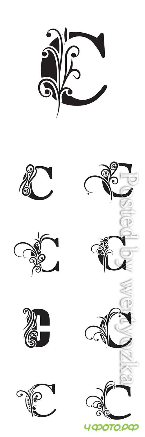 Letter C logo template vector icon design