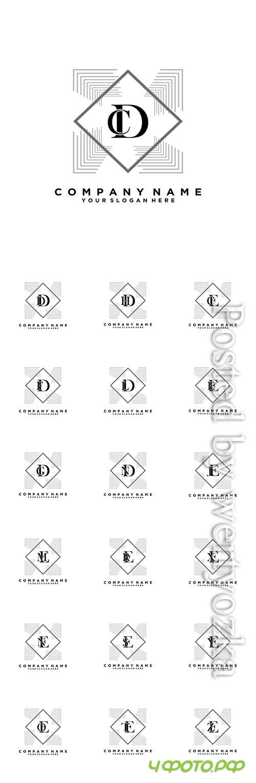 Initial logo template vector