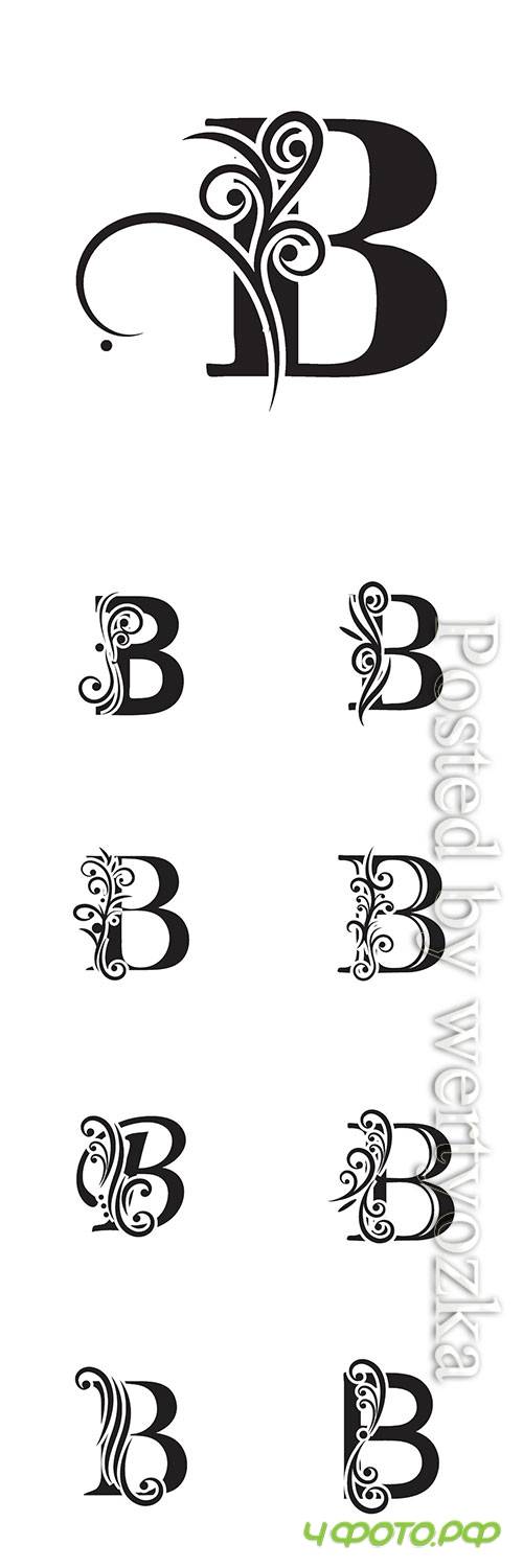 Letter B logo template vector icon design