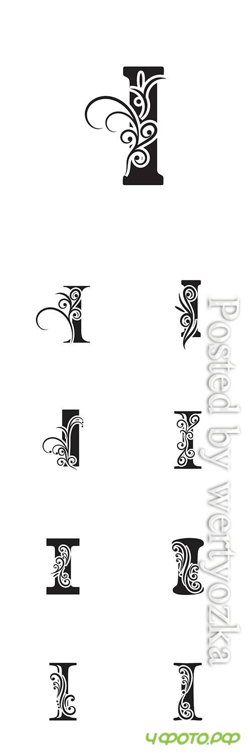 Letter I logo template vector icon design