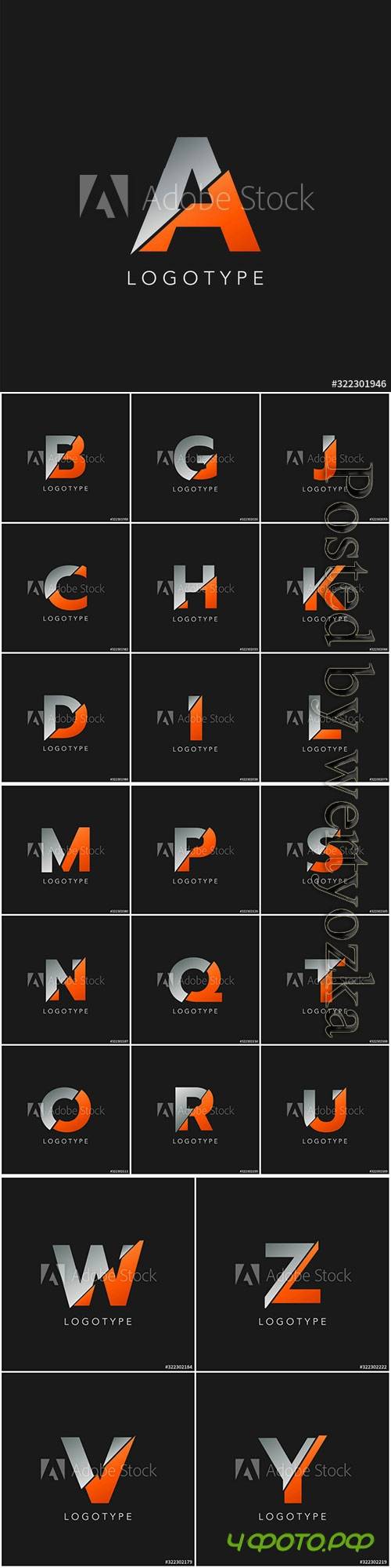 Abstract initial letter logo icon vector design concept
