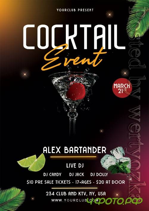 Cocktail Event - Premium flyer psd template