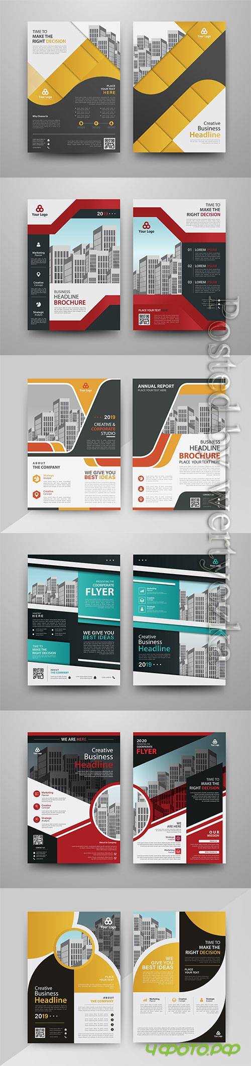 Brochure vector design,  annual report, magazine cover