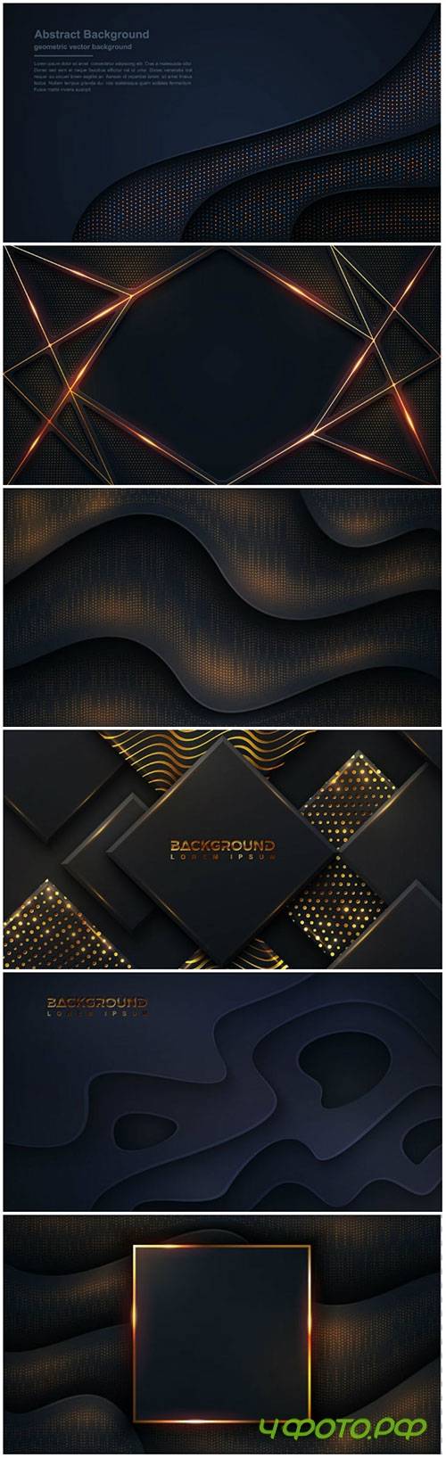 Luxury dark background textured and wavy with a combination of shining dots