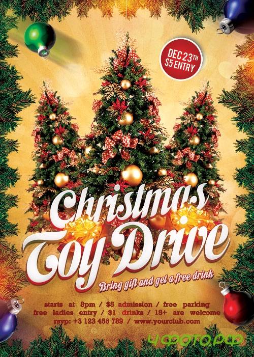Toy drive - Premium flyer psd template