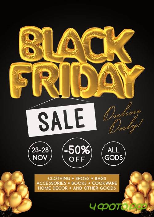 Black friday flyer - Premium flyer psd template