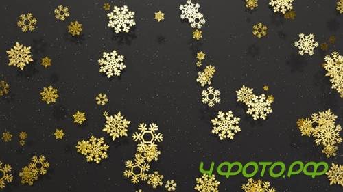 Videohive - Snowflakes Golden Glitter 1 - 
25054154