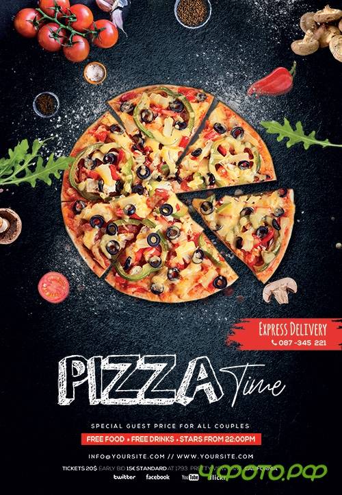Pizza Restaurant - Premium flyer psd template
