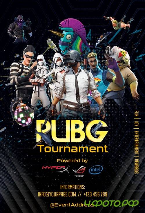 PUBG Tournament - Premium flyer psd template