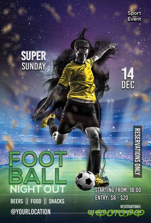 Football Night Out - Premium flyer psd template
