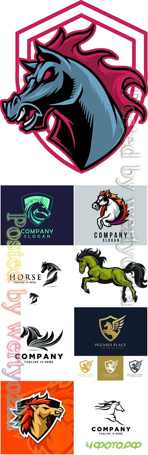 Horse logos vector illustration