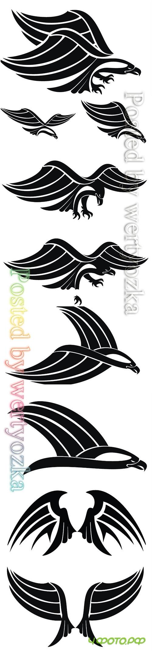 Eagle logos vector illustration