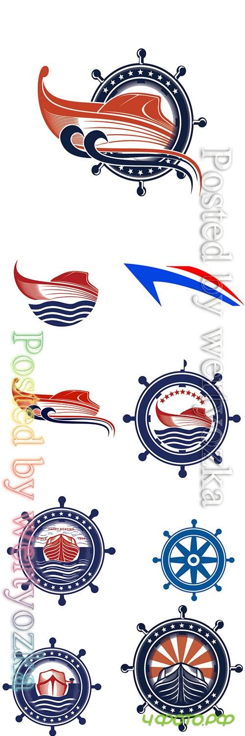 Marine logos vector illustration