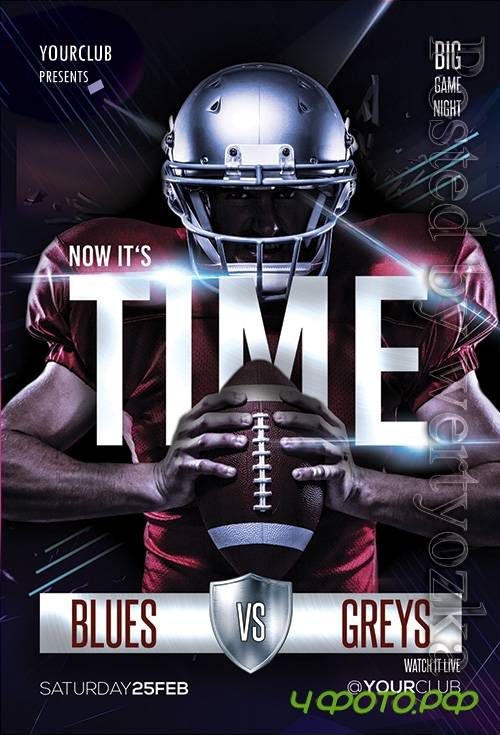 Football Time - Premium flyer psd template