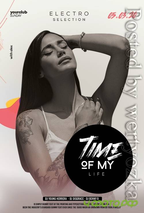 Minimal Club Party - Premium flyer psd template