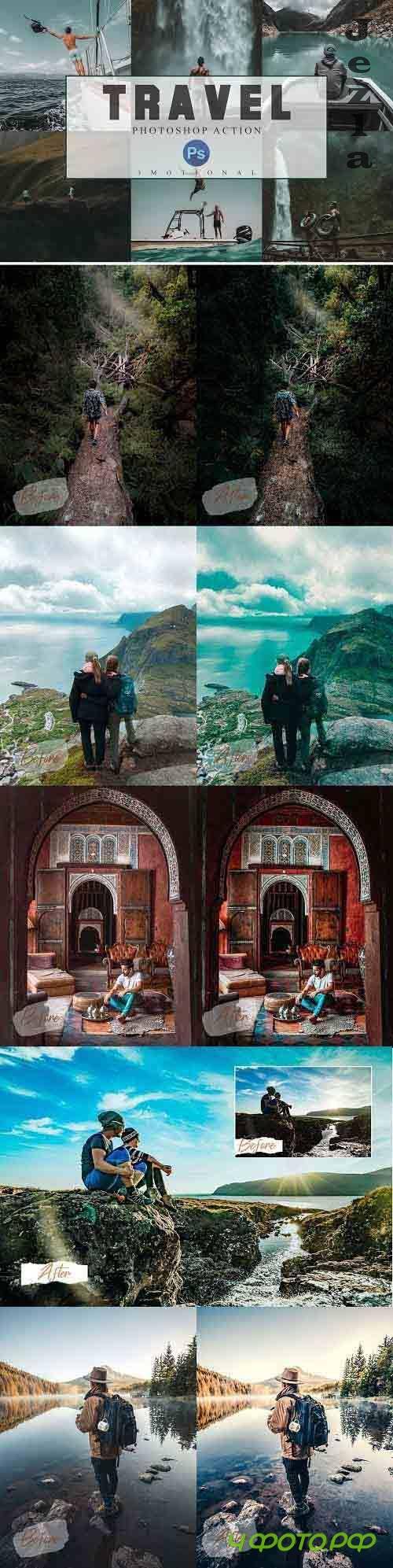 6 Travel Photoshop Actions, ACR and LUT Presets - 568598