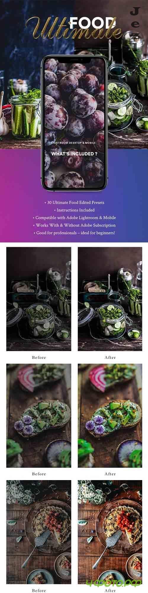 30 Ultimate Food Lightroom Desktop And Mobile Presets 26463132