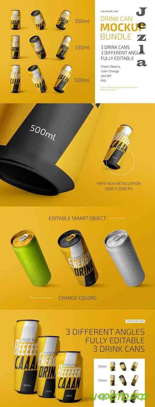 Drink Can Mockup Bundle - 4832462