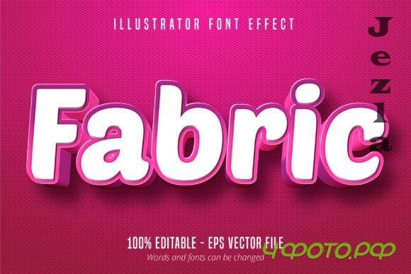 Fabric Style, Editable Text Effect Fabric Style, Editable Text Effect