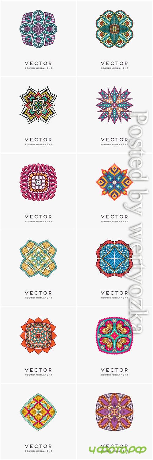 Decorative hand drawn mandala vector illustration
