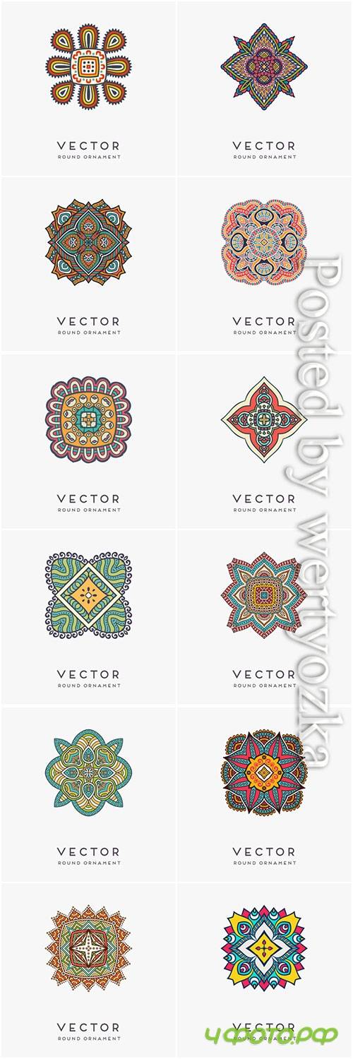 Decorative hand drawn mandala vector illustration # 10