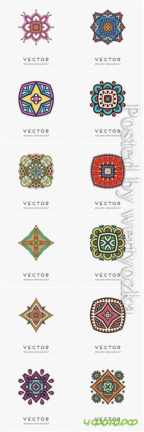 Decorative hand drawn mandala vector illustration # 6