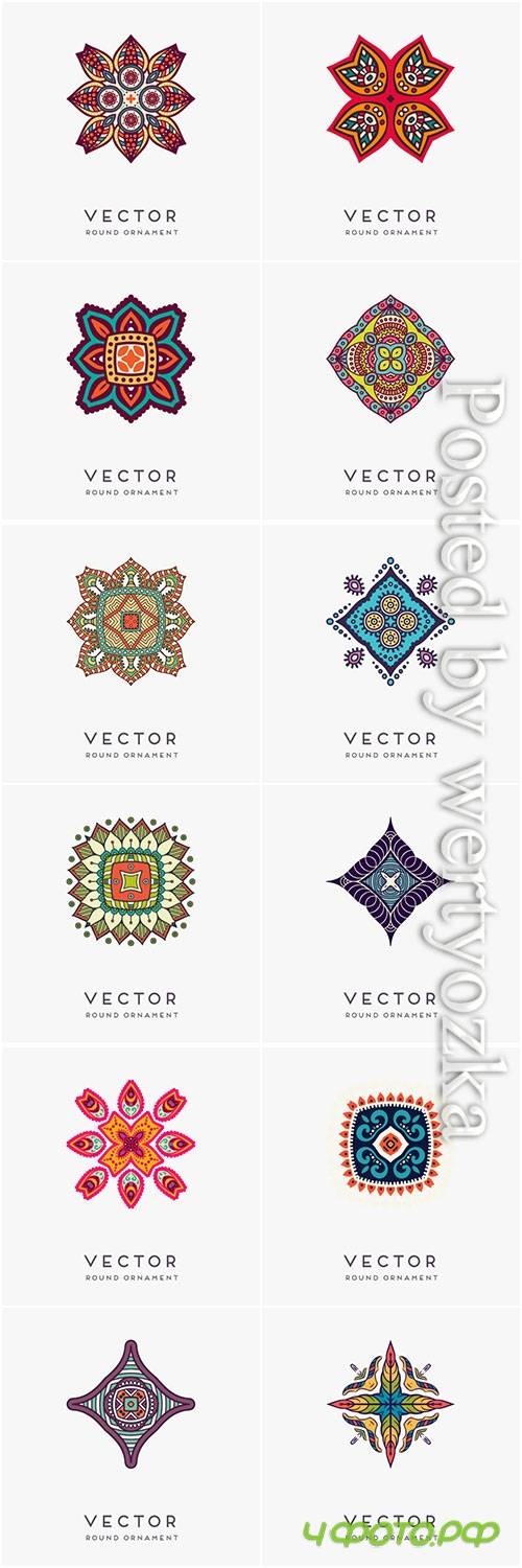 Decorative hand drawn mandala vector illustration # 9