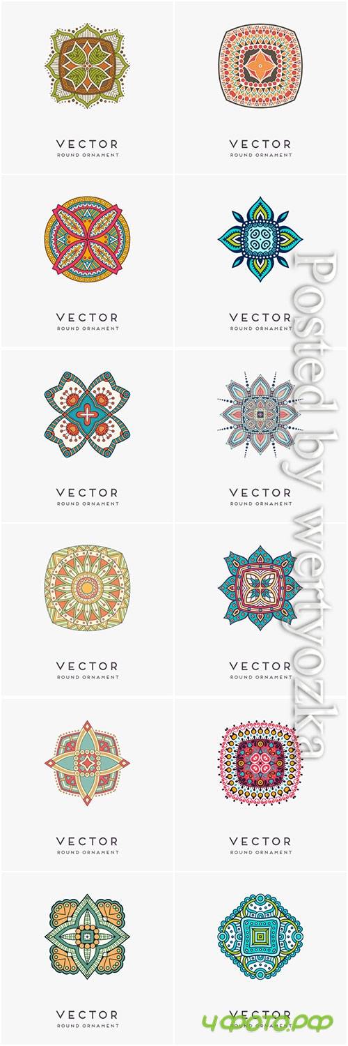 Decorative hand drawn mandala vector illustration # 4