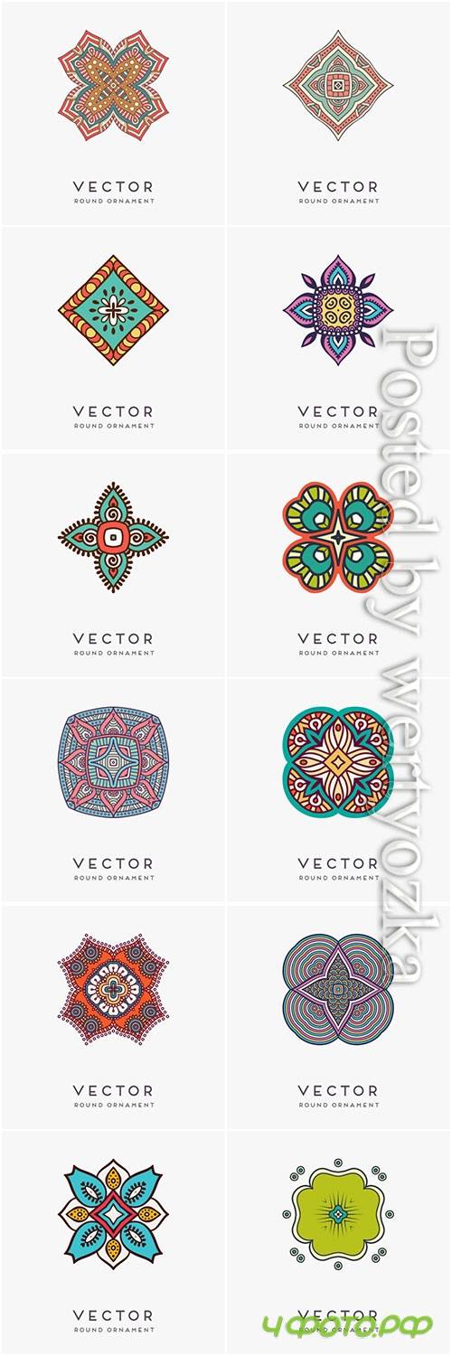 Decorative hand drawn mandala vector illustration # 8