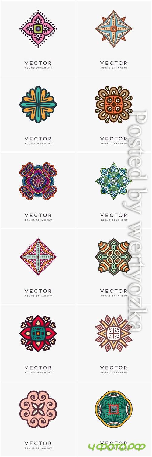 Decorative hand drawn mandala vector illustration # 7
