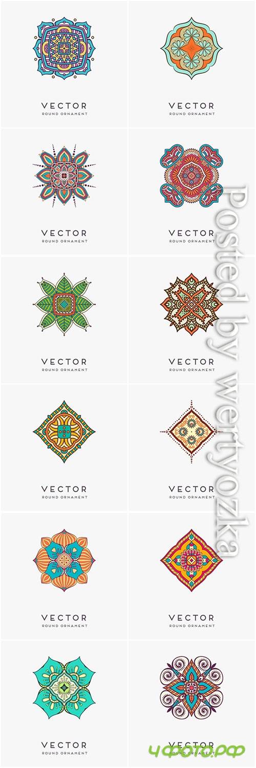 Decorative hand drawn mandala vector illustration # 5
